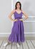 Vestido Francesca Linho Italiano Roxo
