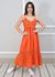Vestido Francesca Linho Italiano Laranja 