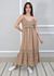 Vestido Francesca Linho Italiano Caramelo