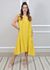Vestido Lavinia Linho Italiano Mostarda 