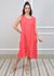 Vestido Lavinia Linho Italiano Coral