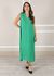 Vestido Luana Linho Italiano Verde Bandeira