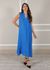 Vestido Luana Linho Italiano Azul Royal