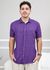Camisa Masculina Manga Curta Davi - Linho Italiano Roxa