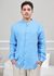 Camisa Masculina Enrico Linho Italiano Azul Hortênsia