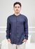Camisa Masculina Enrico Linho Italiano Azul Marinho