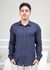 Camisa Masculina Manga Longa Samuel - Linho Italiano Marinho