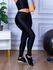 Calça Legging Fitness Cirre 3D Cós Cruzado Preta