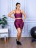 Conjunto Shorts 3D com Bolso + Top Alça Marsala