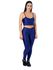 Conjunto de Academia Calça Legging 3D Cós Cruzado + Top Alça Marinho