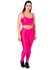 Conjunto de Academia Calça Legging 3D Cós Cruzado + Top Alça Pink