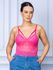 Top Cropped Renda Rosa Pink