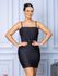 Vestido Curto Suplex Tubinho Alcinha Preto