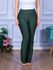 Calça Flare Feminina Boca De Sino Bailarina Cintura Alta Verde Militar