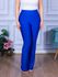 Calça Flare Feminina Boca De Sino Bailarina Cintura Alta Azul Royal