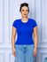 Camiseta Canelada Básica Azul Royal