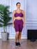 Conjunto Bermuda e Top Alça Costa Aberta Roxo