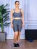 Conjunto Bermuda e Top Alça Cinza Mescla