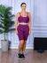 Conjunto Bermuda e Top Alça Roxo