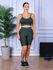 Conjunto Bermuda e Top Alça Verde Militar