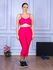 Conjunto Corsário e Top Alça Costa Aberta Rosa Pink