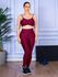 Conjunto Calça Legguing e Top Alça Costa Aberta Bordo