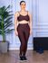 Conjunto Calça Legguing e Top Alça Costa Aberta Marrom