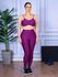 Conjunto Calça Legguing e Top Alça Costa Aberta Roxo