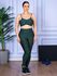 Conjunto Calça Legguing e Top Alça Costa Aberta Verde Militar