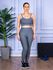 Conjunto Calça Legguing e Top Alça CInza Mescla