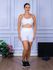 Conjunto Shorts e Top Alça Costa Aberta Suplex Branco