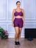 Conjunto Shorts e Top Alça Costa Aberta Suplex Roxo
