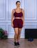 Conjunto Shorts e Top Alça Suplex Bordo