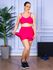 Conjunto Shorts Saia e Top Alça Costa Aberta Suplex Rosa Pink