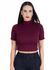 Cropped Gola Canelado Bordo