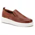 5514 Sapato Masculino Em Couro Slip On Milao Castor
