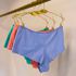KIT CALCINHA MICROFIBRA HOT PANTS FIO DUPLO - COM 03 PEÇAS - VERDE/LILAS/PESSEGO