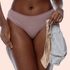 KIT CALCINHA TANGA ALGODÃO - COM 03 PEÇAS - CHOCOLATE/MESCLA/SATIN