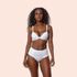 CALCINHA HOT PANT CÓS ALTO COM LATERAL DUPLA - BRANCO
