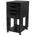 Gaveteiro De Mesa Easy Box 4 Gavetas Madeira com Base - Preto Black Piano