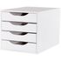 Gaveteiro De Mesa Easy Box 4 Gavetas Madeira - Branco