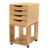 Gaveteiro De Mesa Easy Box 4 Gavetas Madeira com Base - Natural