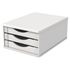 Gaveteiro de Mesa 3 Gavetas Madeira Mdf - Branco