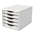 Gaveteiro de Mesa 5 Gavetas Madeira MDF - Branco