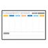 Quadro Planner 60x40 cm Semanal Light Moldura Madeira Preto