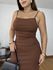Vestido Canelado Sofia Marrom