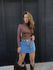 Body Feminino Manga Longa Costas Nua Marrom