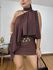 Blusa Feminina Assimétrica Marrom