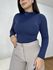 Body Feminino Gola Alta Poliamida Azul Marinho