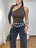 Body Feminino Manga Transversal Marrom